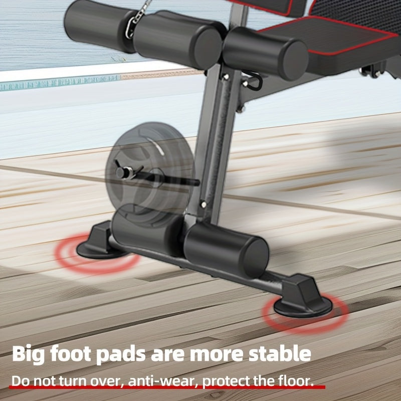 Versatile Dumbbell with Multiple Backrest Settings, Abdominal Press, Adjustable Workout Chair, Sit-Up Support Fitness Gear, Home Strength Training Apparatus for Men, Foldable Press Chair Resembling a Bird Stool