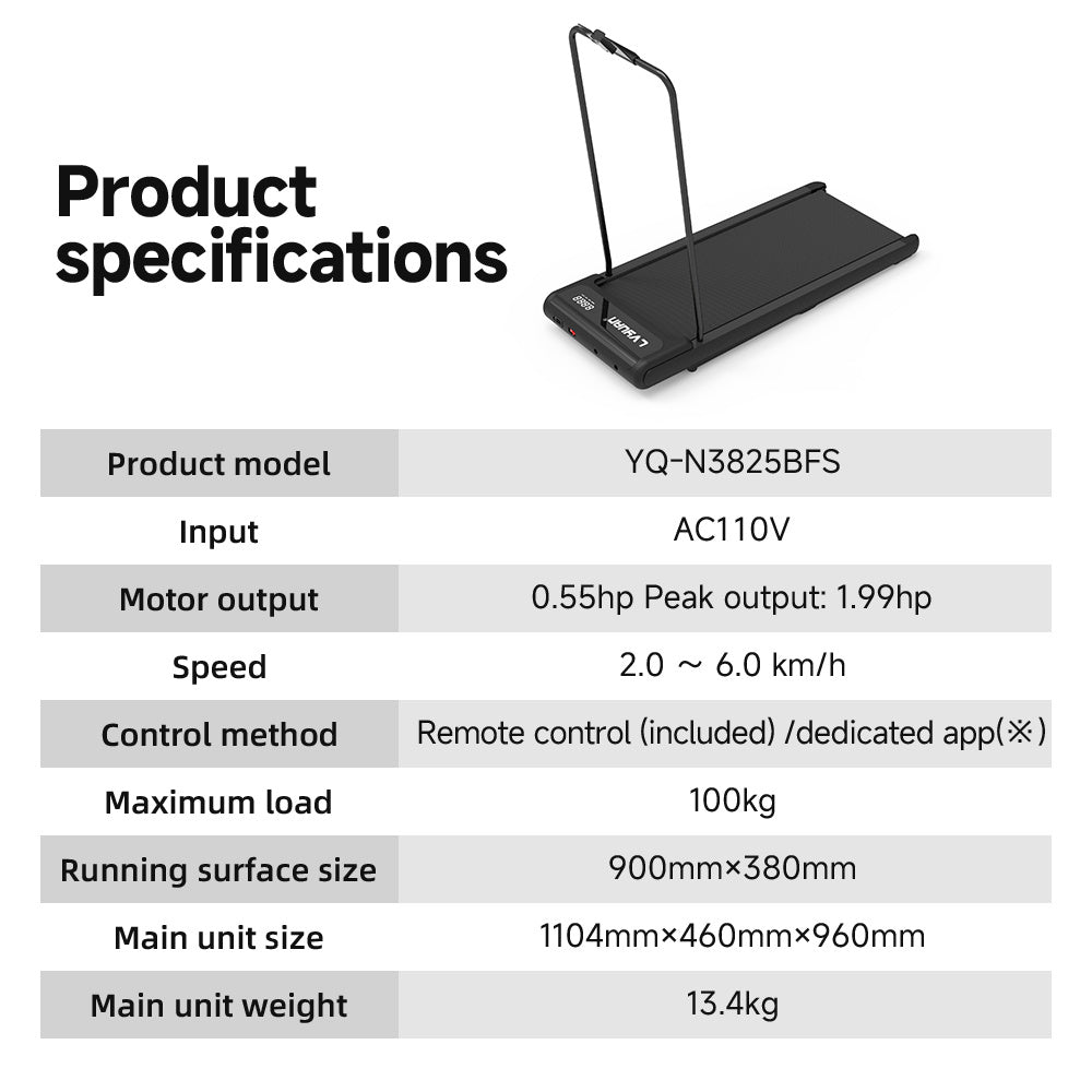 Treadmill with Incline, Small Treadmills for Home,Portable Electric Treadmill with Handles, Lightweight Walking Pad, Compact Running Treadmills, Walking Pad with Handle, 300LBS Capacity