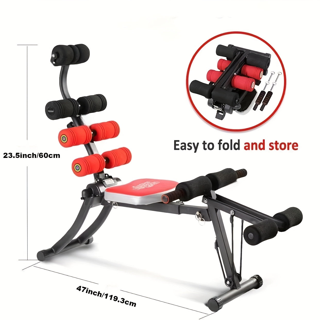 Ab Workout Equipment, Ab Machine, Multi-Functional Adjustable Ab Trainer, Ab Workout Bench for Home Gym, Sit Up Machine for Abdominal, Exercise Chair for Full Body Workout