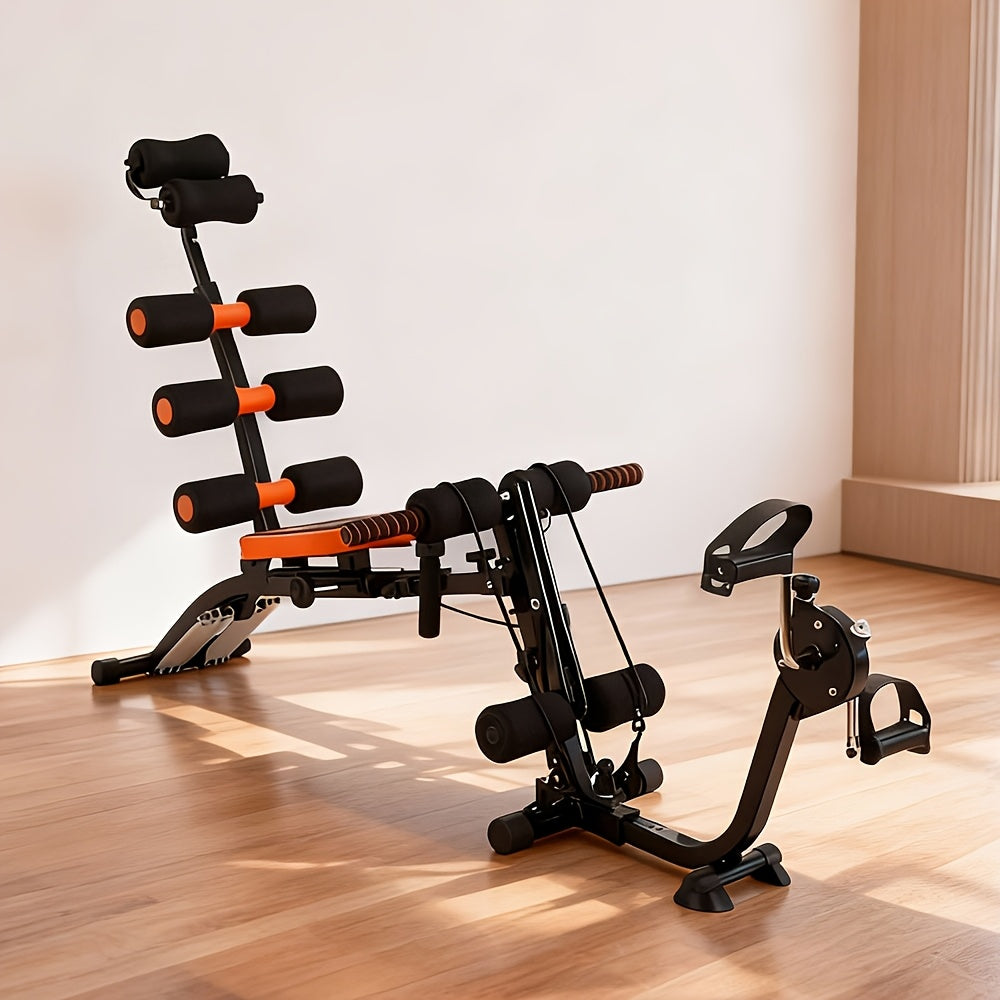 Multi-functional Segmental Fitness, Adjustable Headrest, Exercise Equipment, Abdominal Exercise Adjustable Sit-up, Sit up Exercise Equipment, Home Exercise, Abdominal Trainer, Recliner Exercise Chair, Pedal, Pull Rope