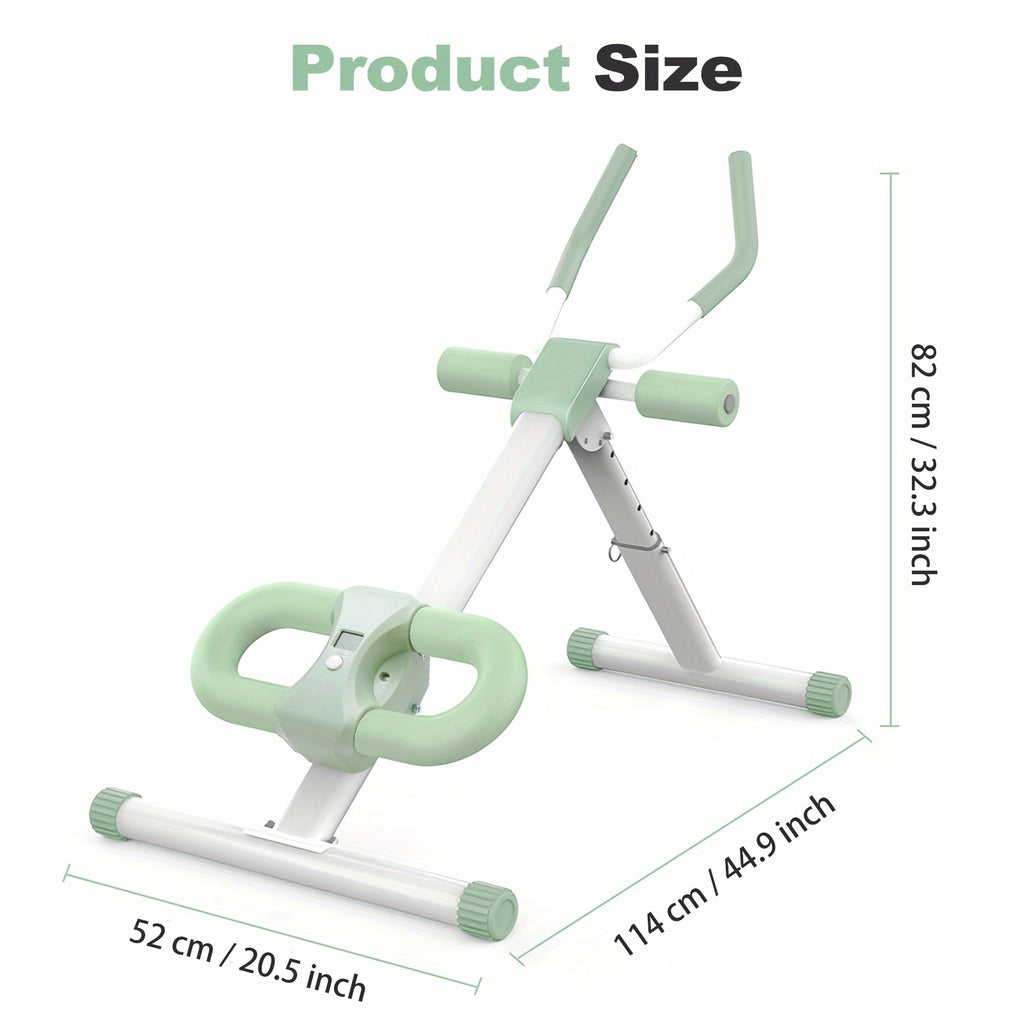 Ab Workout Machine, Folding Abdominal Crunch Machine for Home Gym, Abdominal Trainer for Men And Women, with A Pair Of Resistance Bands, Ideal for Beginners' Waist Training