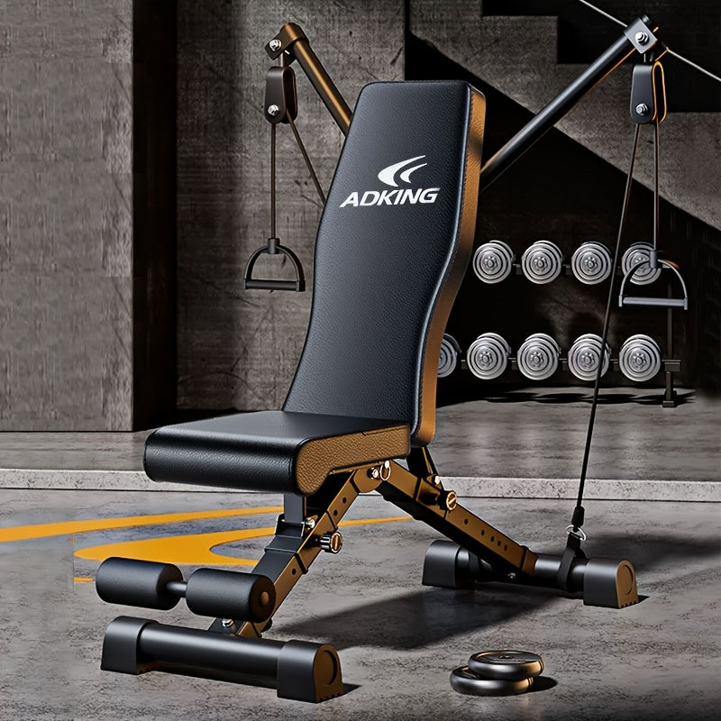 13 Kinds of Use, Dumbbell Press Home Fitness Chair, Sit-Up Auxiliary Equipment, Male Barbell Bird Folding Multi-Functional, Healthy Belly Reduction\u002FDumbbell Lifting\u002FStrong Muscle, Suitable Home Gym Portable Training Equipment