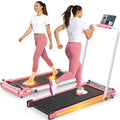 Foldable Walking Pad Treadmill with Foot Massager & Dual-Sided Incline - Motorized Belt Suitable for Home\u002FOffice, Adjustable Speed (0.6-7.5MPH), Handle Bar, Compact for Small Spaces, Plug (No Required)