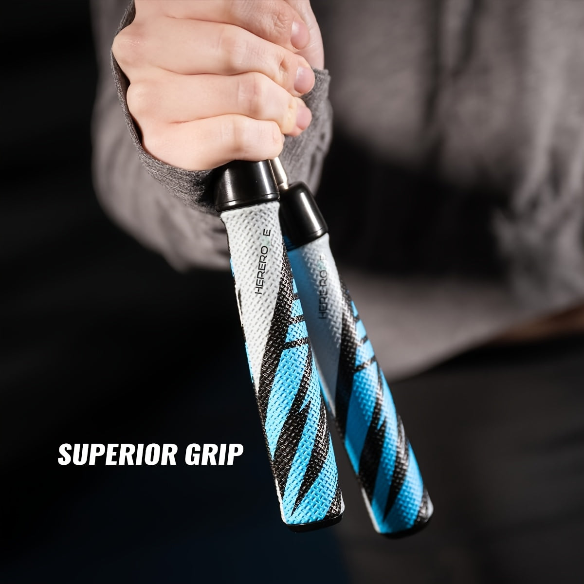 Hererope Weighted Jump Rope System with Interchangeable Weights (1\u002F6lb, 1\u002F4lb, 1\u002F2lb) - Precision Ball-Bearing Suitable for Fitness, Speed Training, Endurance & Total Body Workout - Anti-Slip Grip Jump Ropes for Gym, Men & Women