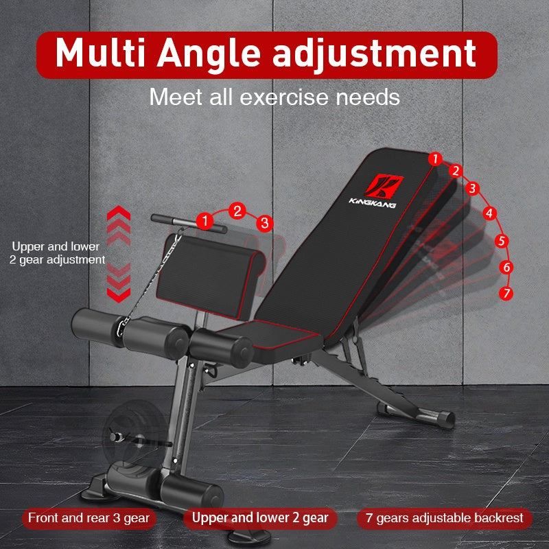 Multi-function Dumbbell Stool, Multi-gear Backrest Adjustment, Abs Press, Adjustable Fitness Chair, Sit-up Aid Fitness Equipment, Home Strength Training Equipment Men, Adjustable Press Chair Foldable Bird Stool