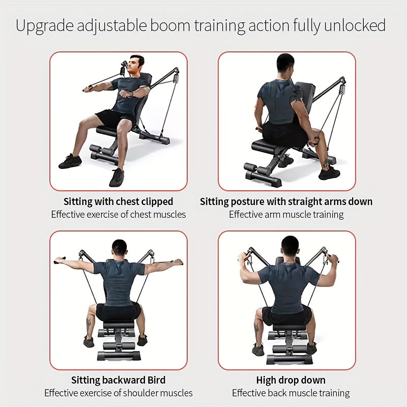 13 Kinds of Use, Dumbbell Press Home Fitness Chair, Sit-Up Auxiliary Equipment, Male Barbell Bird Folding Multi-Functional, Healthy Belly Reduction\u002FDumbbell Lifting\u002FStrong Muscle, Suitable Home Gym Portable Training Equipment