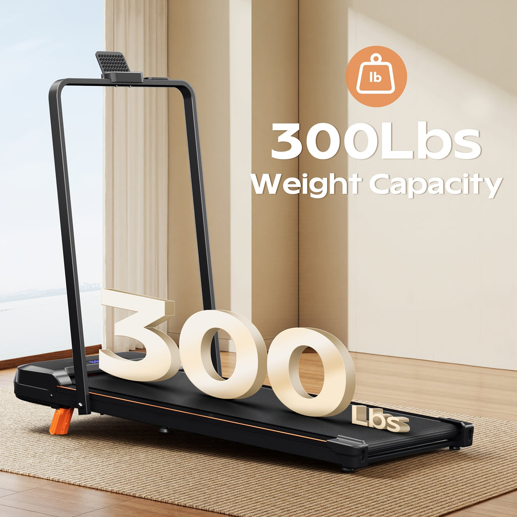 KERDOM 4 in 1 Climbing Treadmill Featuring a Handrail And Handlebar, a Quiet Running Pad with a 6% Incline Suitable for Home Gym Workouts, Equipped with an LED Display And Phone Holder, a Portable Folding Walking Pad That Saves Space for Office Use