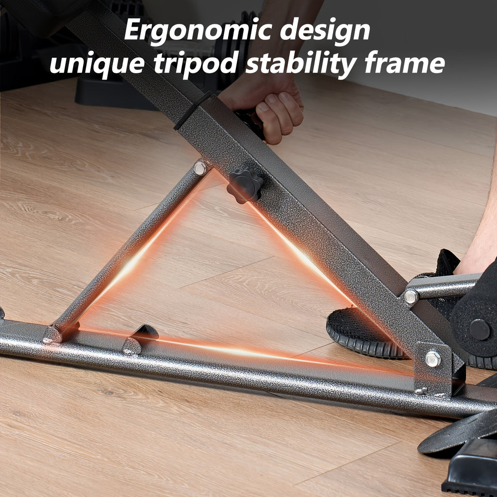 Sogesfurniture Adjustable Roman Chair Back Extension Machine, Hyperextension Bench for Hamstring, Roman Chair Exercise Equipment Back Extension, Foldable Exercise Equipment for Home Gym