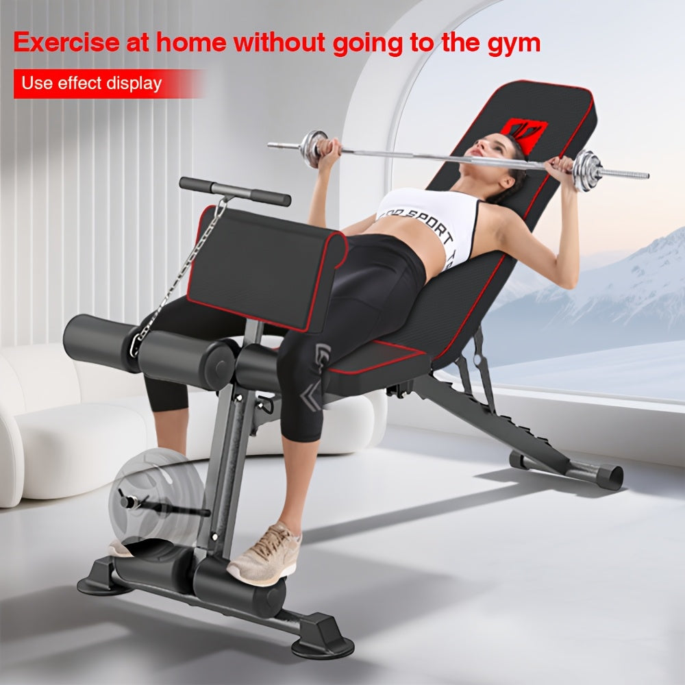 Multi-function Dumbbell Stool, Multi-gear Backrest Adjustment, Abs Press, Adjustable Fitness Chair, Sit-up Aid Fitness Equipment, Home Strength Training Equipment Men, Adjustable Press Chair Foldable Bird Stool
