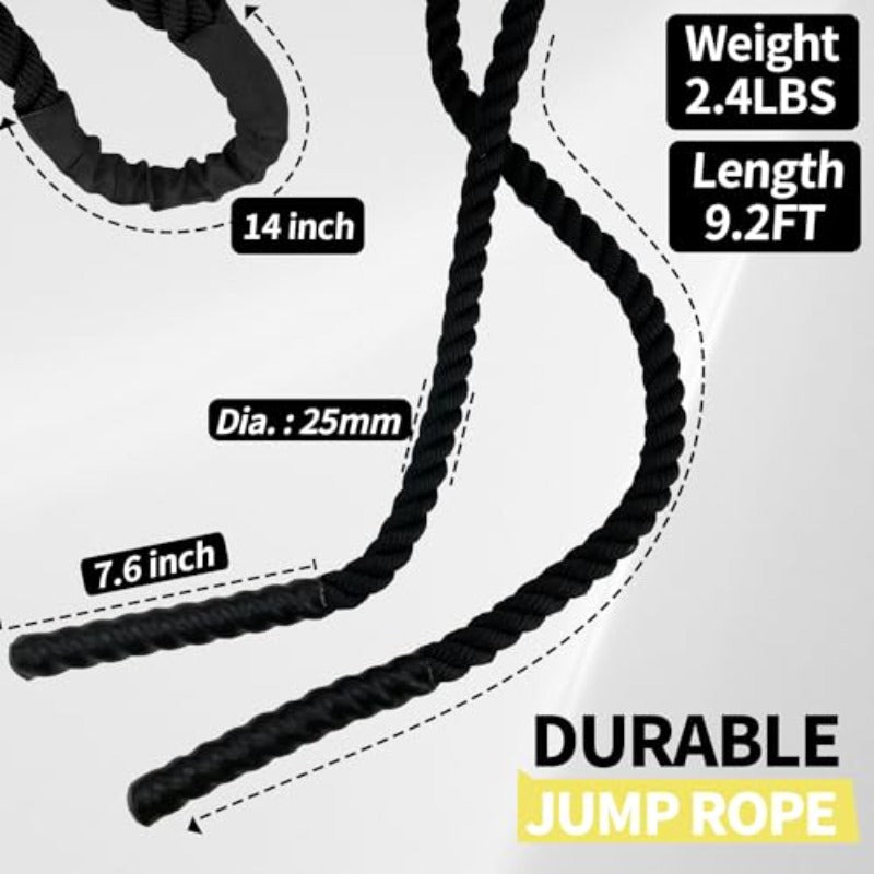 Weighted Jump Rope Designed for Fitness, Featuring a Total Body Muscle Workout with a 4LB Weight. Suitable for Both Men And Women, This 9.2FT Adult Skipping Rope Is Ideal for Gym Training And Home Workouts