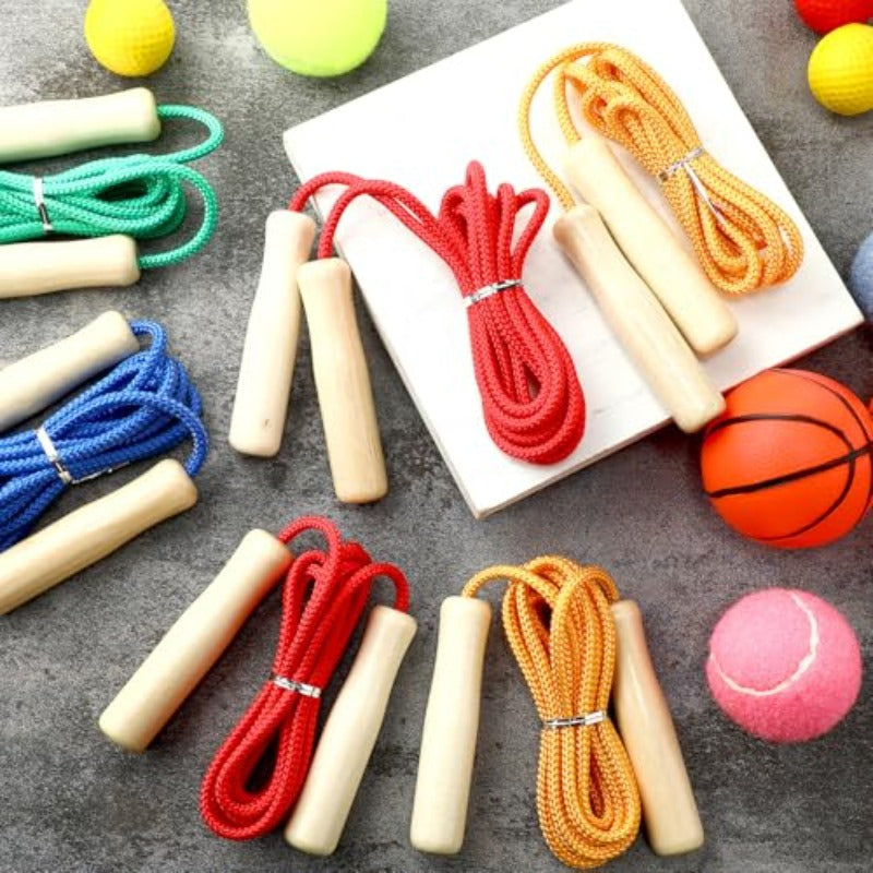 8. 53ft Jump Ropes for Adults Adjustable Skipping Rope with Wooden Handle for Multiplayer Double Dutch Jump Rope Exercise Outdoor Fun School Sport Game Gift