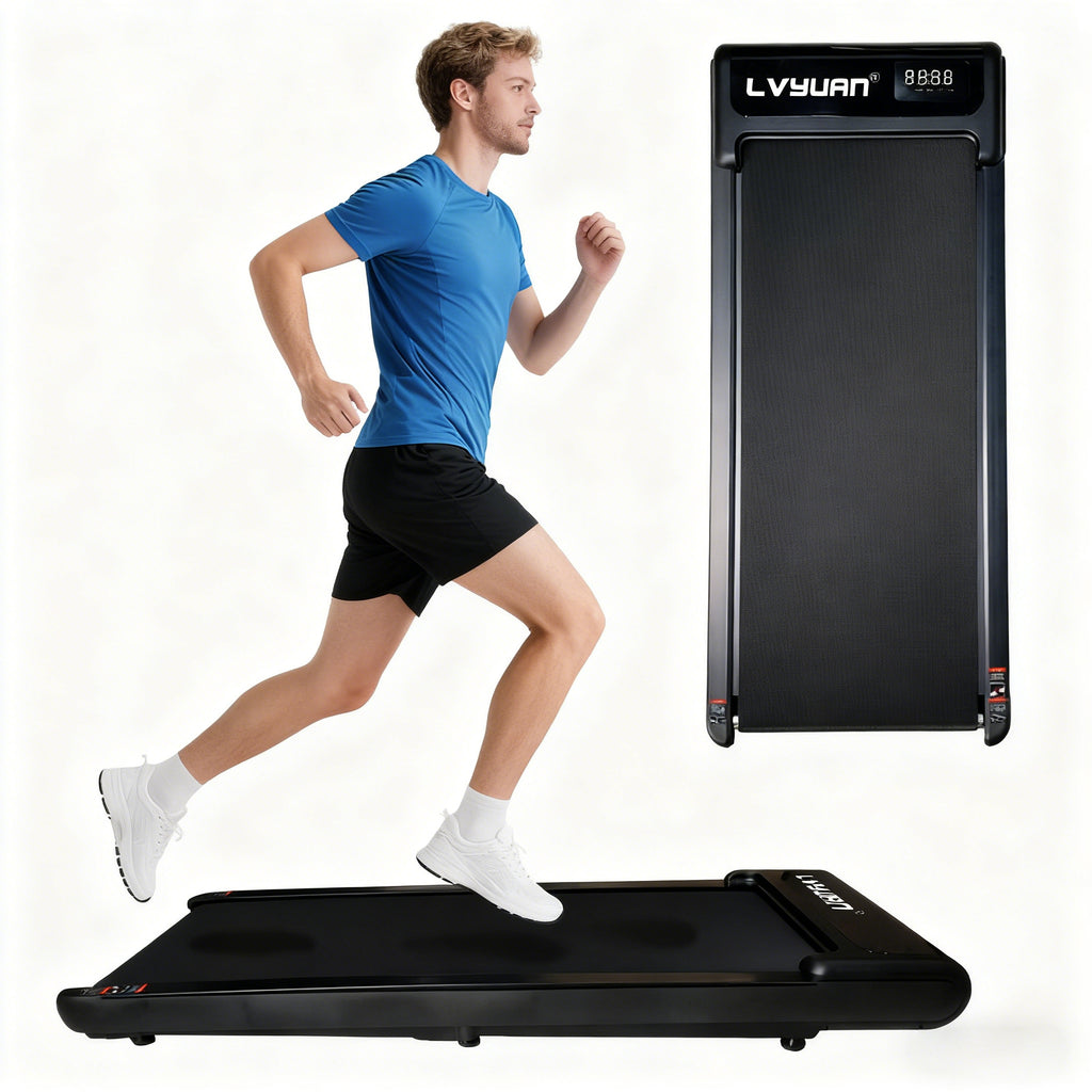 Treadmill with Incline, Small Treadmills for Home,Portable Electric Treadmill with Handles, Lightweight Walking Pad, Compact Running Treadmills, Walking Pad with Handle, 300LBS Capacity