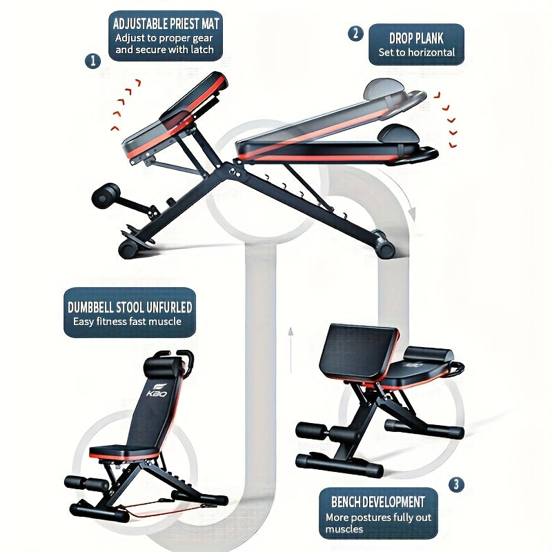 Multi-Functional Dumbbell for Shoulder, Chest, and Abdominal Workouts, Professional Home and Commercial Fitness Bench, Sit-Up Training Chair with 500 lb Weight Capacity!