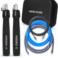 Hererope Weighted Jump Rope System with Interchangeable Weights (1\u002F6lb, 1\u002F4lb, 1\u002F2lb) - Precision Ball-Bearing Suitable for Fitness, Speed Training, Endurance & Total Body Workout - Anti-Slip Grip Jump Ropes for Gym, Men & Women