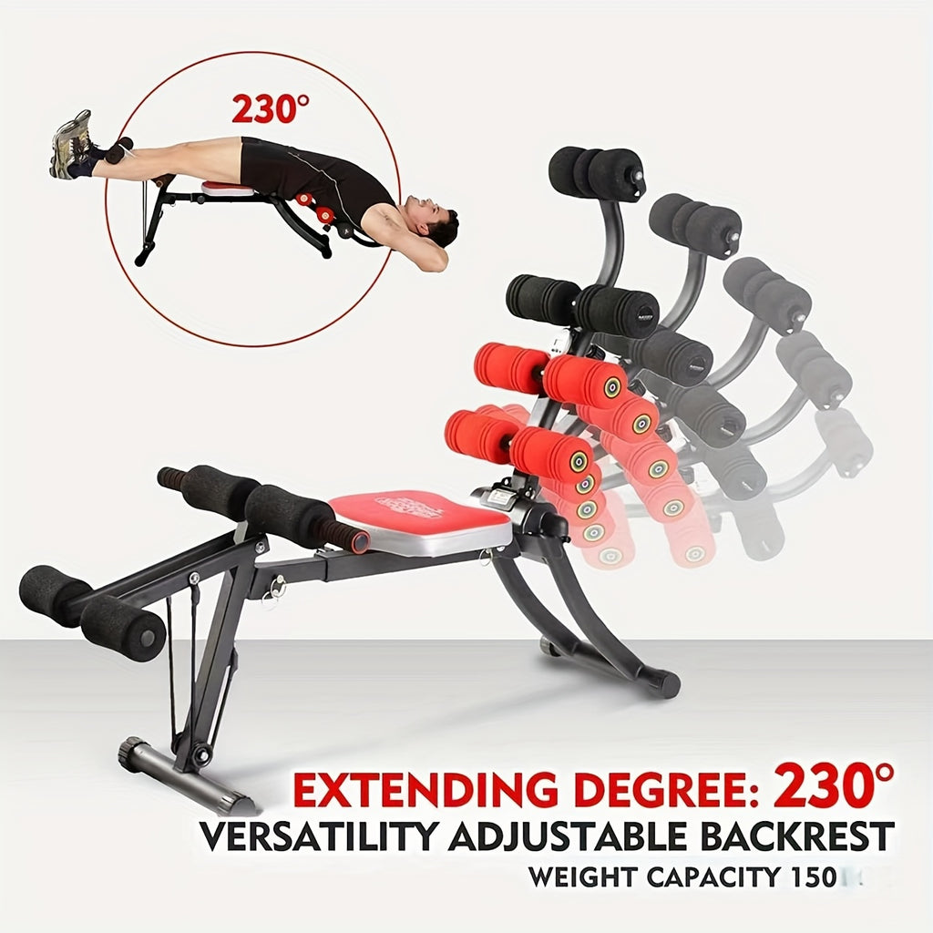 Ab Workout Equipment, Ab Machine, Multi-Functional Adjustable Ab Trainer, Ab Workout Bench for Home Gym, Sit Up Machine for Abdominal, Exercise Chair for Full Body Workout