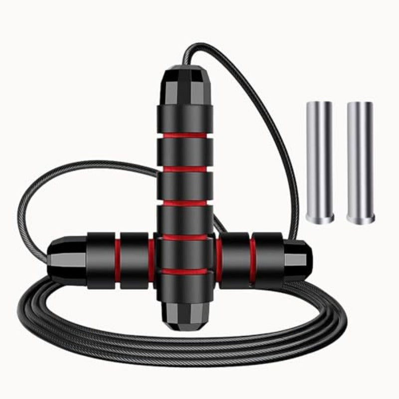 Ahomie Leather Jump Rope And Adjustable Jump Ropes for Skipping, Featuring a Tangle-Free Design And Rapid Speed with Ball Bearings, Available in Two Lengths And Weighted Options