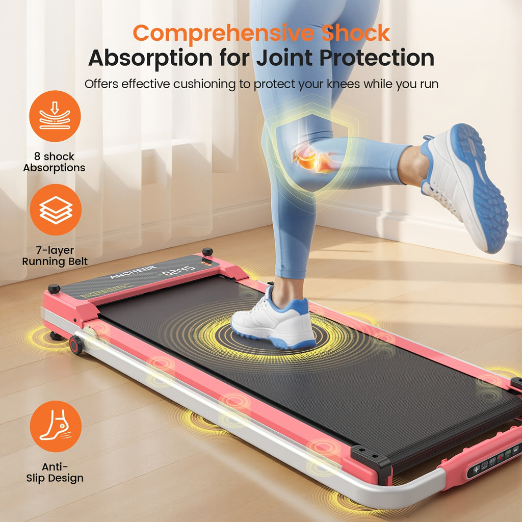 Foldable Walking Pad Treadmill with Foot Massager & Dual-Sided Incline - Motorized Belt Suitable for Home\u002FOffice, Adjustable Speed (0.6-7.5MPH), Handle Bar, Compact for Small Spaces, Plug (No Required)