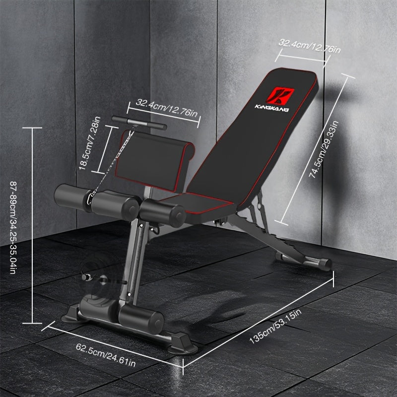 Multi-function Dumbbell Stool, Multi-gear Backrest Adjustment, Abs Press, Adjustable Fitness Chair, Sit-up Aid Fitness Equipment, Home Strength Training Equipment Men, Adjustable Press Chair Foldable Bird Stool